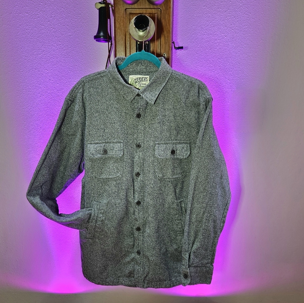 Grayers Gray Lightweight Shirt Jacket Relaxed Fit